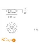 Настенно-потолочный светильник Axo Light Muse PL MUSE 40 Bianco PLMUSE40BCXXE27 - Схема