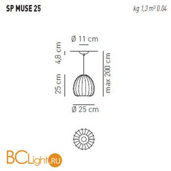 Подвесной светильник Axo Light Muse SP MUSE 25 SPMUSE25BCXXE14 - Схема