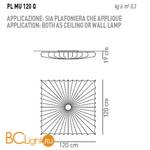Настенно-потолочный светильник Axo Light Muse PL MUS 120 Q PLMU120QBCXXE27 - Схема
