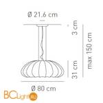 Подвесной светильник Axo Light Muse SP MUSE SPMUSEXXAZXXE27 - Схема