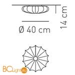 Настенно-потолочный светильник Axo Light Muse PL MUSE 40 BL PLMUSE40BLXXE27 - Схема