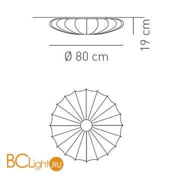 Настенно-потолочный светильник Axo Light Muse PL MUSE 80 BL PLMUSE80BLXXE27 - Схема