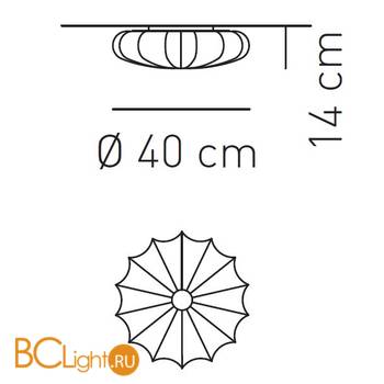Настенно-потолочный светильник Axo Light Muse PL MUSE 40 VE PLMUSE40VEXXE27 - Схема