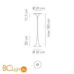 Подвесной светильник Axo Light Nafir SP NAFIR 1 BC OR SPNAFIR1BCORGU1 - Схема