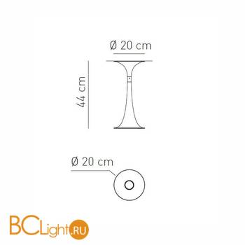 Потолочный светильник Axo Light Nafir PL NAFIR 1 BC BC PLNAFIR1BCBCGU1 - Схема