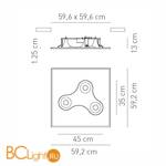 Встраиваемый светильник Axo Light Nafir PL NAFI I 3 OR PLNAFII3BCOR12V - Схема