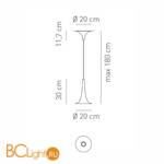 Подвесной светильник Axo Light Nafir SP NAFIR 1 SPNAFIR1ROBCGU1 - Схема