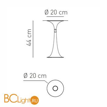Потолочный светильник Axo Light Nafir PL NAFIR 1 PLNAFIR1BRBCGU1 - Схема