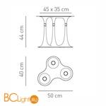 Потолочный светильник Axo Light Nafir PL NAFIR 3 PLNAFIR3ROBCGU1 - Схема