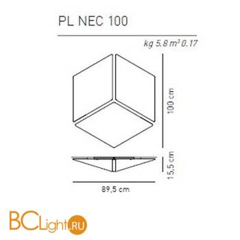 Настенный светильник Axo Light Necky PL NEC 100 BC XX E27 - Схема