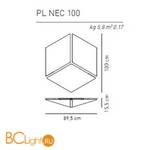 Настенный светильник Axo Light Necky PL NEC 100 BC XX E27 - Схема