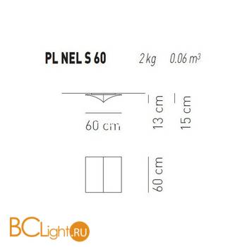 Настенно-потолочный светильник Axo Light Nelly Straight PL NELL S 60 PLNELS60BCXXE27 - Схема