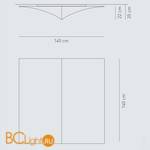 Настенно-потолочный светильник Axo Light Nelly Straight PL NEL S 140 PLNES140BCXXE27 - Схема