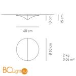 Настенно-потолочный светильник Axo Light Nelly PL NELL 60 PLNELL60BCXXFLE - Схема