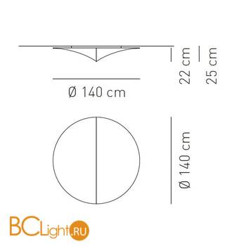 Настенно-потолочный светильник Axo Light Nelly PL NEL 140 PLNEL140BCXXFLE - Схема