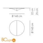 Настенно-потолочный светильник Axo Light Nelly PL NEL 140 PLNEL140BCXXFLE - Схема