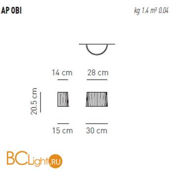 Настенный светильник Axo Light AP OBI BC APOBIXXXBCBCE14 - Схема