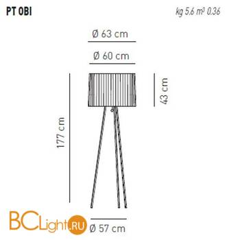Торшер Axo Light Obi PT OBI Nero PTOBIXXXNECRE27 - Схема