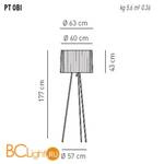 Торшер Axo Light Obi PT OBI Nero PTOBIXXXNECRE27 - Схема