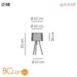 Настольный светильник Axo Light OBI LT OBI Avorio LTOBIXXXAVCRE27 - Схема