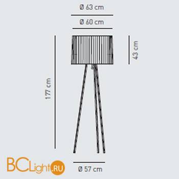 Торшер Axo Light Obi PT OBI Avorio PTOBIXXXBCCRE27 - Схема