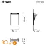 Настенный светильник Axo Light Polia AP POLIA P Bianco/Grigio basalto APPOLIAPGRXXR7S - Схема