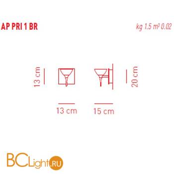 Бра Axo Light Primula AP PRI 1 BR APPRI1BRCSCR12V - Схема