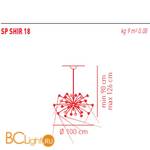 Подвесной светильник Axo Light Shiraz SP SHIR 18 Cristallo SPSHIR18CSCR12V - Схема