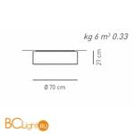 Потолочный светильник Axo Light Skin PL SKI 070 Arancio/Bianco PLSKI070E27ARBC - Схема