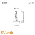 Подвесной светильник Axo Light Skin SP SKI 070 Arancio/Bianco SPSKI070E27ARBC - Схема