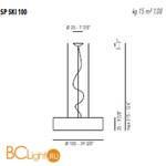 Подвесной светильник Axo Light Skin SP SKI 100 Marrone / bianco SPSKI100E27MABC - Схема