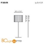 Торшер Axo Light Skirt PT SKR 070 Nero PTSKR070E27NEBC - Схема