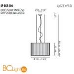 Подвесной светильник Axo Light Skirt SP SKR 100 Rosso SPSKR100E27XXRS - Схема
