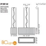 Подвесной светильник Axo Light Skirt SP SKR 140 Bianco SPSKR140E27XXBC - Схема