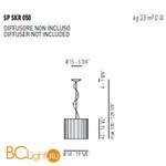 Подвесной светильник Axo Light Skirt SP SKR 050 Bianco SPSKR050E27XXBC - Схема