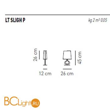 Настольная лампа Axo Light Slight LT SLIGH P Rosso LTSLIGHPRSCRE14 - Схема