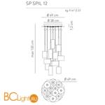 Подвесной светильник Axo Light Spillray SP SPIL 12 Arancio SPSPIL12ARCR12V - Схема