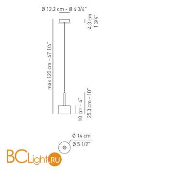 Подвесной светильник Axo Light Spillray SP SPILL G Arancio SPSPILLGARCR12V - Схема