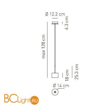 Подвесной светильник Axo Light Spillray SP SPILL G Cristallo SPSPILLGCSCR12V - Схема