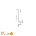 Подвесной светильник Axo Light Spillray SP SPILL P Cristallo SPSPILLPCSCR12V - Схема