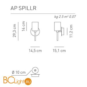 Бра Axo Light Spillray AP SPILLR Cristallo APSPILLRCSCR12V - Схема