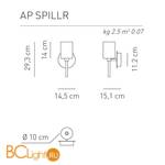 Бра Axo Light Spillray AP SPILLR Cristallo APSPILLRCSCR12V - Схема
