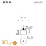 Потолочный светильник Axo Light Spillray PL SPIL G I Rosso PLSPILGIRSCR12V - Схема