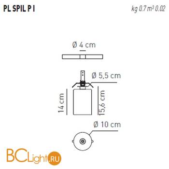 Потолочный светильник Axo Light Spillray PL SPIL P I Cristallo PLSPILPICSCR12V - Схема
