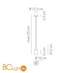 Подвесной светильник Axo Light Spillray SP SPILL M SPSPILLMBRCR12V - Схема