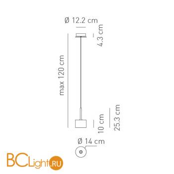 Подвесной светильник Axo Light Spillray SP SPILL G SPSPILLGBRCR12V - Схема