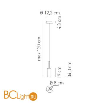 Подвесной светильник Axo Light Spillray SP SPILL P I Cristallo SPSPILPICSCR12V - Схема