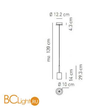 Подвесной светильник Axo Light Spillray SP SPILL G Red SPSPILLGRSCR12V - Схема