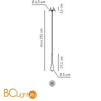 Подвесной светильник Axo Light Stilla E 2 100 4 07 1 3 - Схема