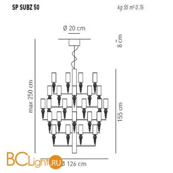 Люстра Axo Light Subzero SP SUBZ 50 Cromo SPSUBZ50CRCRE14 - Схема